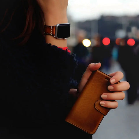 iPhone 14 Pro MAX Detachable Card Holder Wallet Case, (Chestnut Brown)