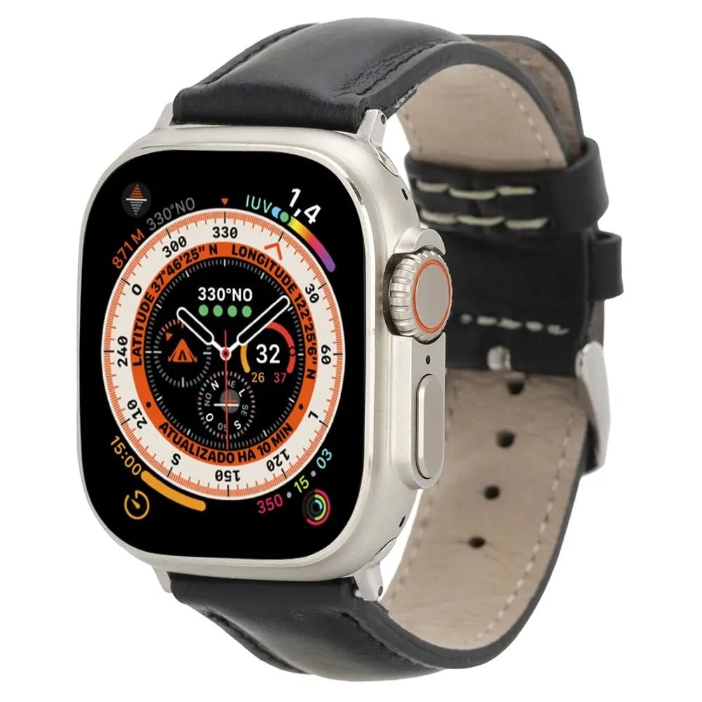 Rustic Black Apple Watch Band 49mm 45mm 44mm 41mm 40mm iWatch