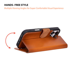 VENOULT™  Detachable Wallet Case for iPhone 17 – Full-Grain Genuine Leather, MagSafe Compatible