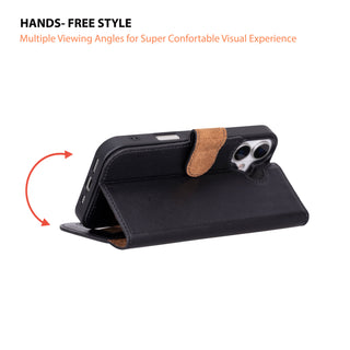 VENOULT™  Detachable Wallet Case for iPhone 17 – Full-Grain Genuine Leather, MagSafe Compatible