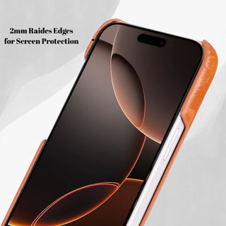 VENOULT™  Slim Leather Case for iPhone 17 Pro – Full-Grain Genuine Leather, MagSafe Compatible