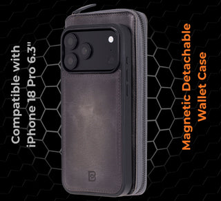 VENOULT™ Zippered Leather Wallet Case for iPhone 18 Pro, 17 Pro & 17 Pro Max