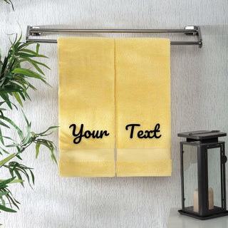 Personalized Turkish Cotton Bath Towel Set - 2 Pieces