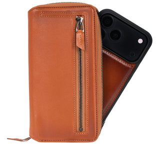 VENOULT™ Zippered Leather Wallet Case for iPhone 18 Pro, 17 Pro & 17 Pro Max