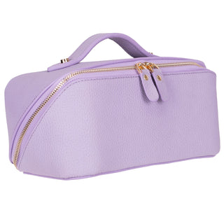 VENOULT Handmade Full-Grain Leather Makeup Bag – 180° Wide-Open Travel Make Up Bag