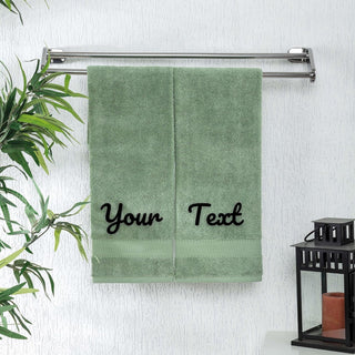 Personalized Turkish Cotton Bath Towel Set - 2 Pieces
