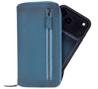 VENOULT™ Zippered Leather Wallet Case for iPhone 18 Pro, 17 Pro & 17 Pro Max
