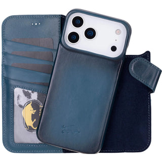 VENOULT™  Detachable Wallet Case for iPhone 17 Pro Max – Full-Grain Genuine Leather, MagSafe Compatible