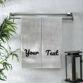 Personalized Turkish Cotton Bath Towel Set - 2 Pieces