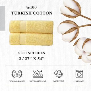 Personalized Turkish Cotton Bath Towel Set - 2 Pieces