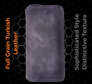 VENOULT™ Zippered Leather Wallet Case for iPhone 18 Pro, 17 Pro & 17 Pro Max