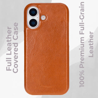 VENOULT™  Slim Leather Case for iPhone 17 – Full-Grain Genuine Leather, MagSafe Compatible
