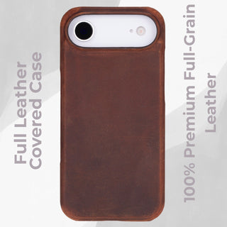 VENOULT™  Slim Leather Case for iPhone 17 Air – Full-Grain Genuine Leather, MagSafe Compatible