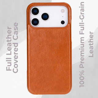 VENOULT™  Slim Leather Case for iPhone 17 Pro Max – Full-Grain Genuine Leather, MagSafe Compatible