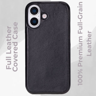 VENOULT™  Slim Leather Case for iPhone 17 – Full-Grain Genuine Leather, MagSafe Compatible