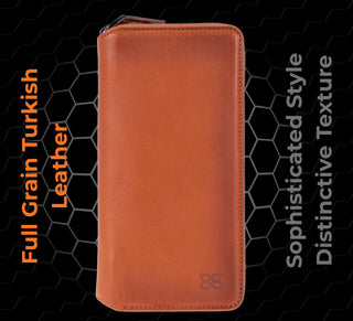 VENOULT™ Zippered Leather Wallet Case for iPhone 18 Pro, 17 Pro & 17 Pro Max