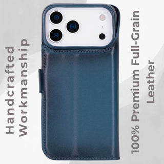 VENOULT™  Detachable Wallet Case for iPhone 17 Pro Max – Full-Grain Genuine Leather, MagSafe Compatible