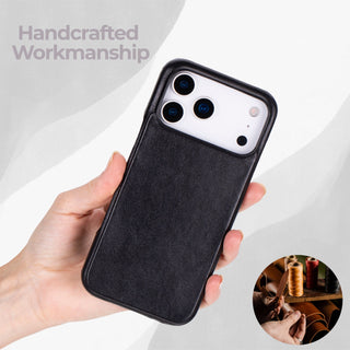 VENOULT™  Slim Leather Case for iPhone 17 Pro – Full-Grain Genuine Leather, MagSafe Compatible