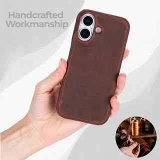 VENOULT™  Slim Leather Case for iPhone 17 – Full-Grain Genuine Leather, MagSafe Compatible