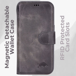 VENOULT™  Detachable Wallet Case for iPhone 17 Pro – Full-Grain Genuine Leather, MagSafe Compatible