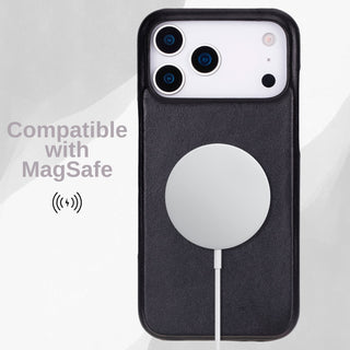 VENOULT™  Slim Leather Case for iPhone 17 Pro – Full-Grain Genuine Leather, MagSafe Compatible