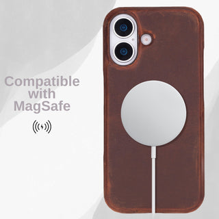 VENOULT™  Slim Leather Case for iPhone 17 – Full-Grain Genuine Leather, MagSafe Compatible