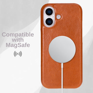 VENOULT™  Slim Leather Case for iPhone 17 – Full-Grain Genuine Leather, MagSafe Compatible