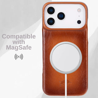 VENOULT™  Detachable Wallet Case for iPhone 17 Pro Max – Full-Grain Genuine Leather, MagSafe Compatible