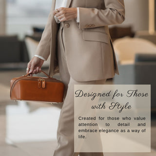 VENOULT Handmade Full-Grain Leather Makeup Bag – 180° Wide-Open Travel Make Up Bag