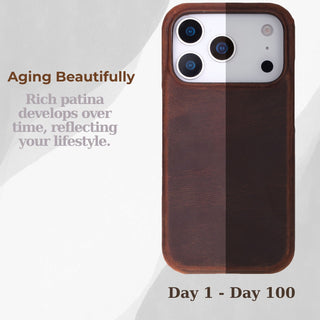 VENOULT™  Slim Leather Case for iPhone 17 Pro – Full-Grain Genuine Leather, MagSafe Compatible