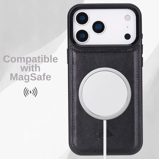 VENOULT™  Detachable Wallet Case for iPhone 17 Pro – Full-Grain Genuine Leather, MagSafe Compatible