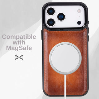 VENOULT™  Detachable Wallet Case for iPhone 17 Pro – Full-Grain Genuine Leather, MagSafe Compatible