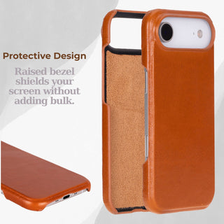 VENOULT™  Slim Leather Case for iPhone 17 Air – Full-Grain Genuine Leather, MagSafe Compatible