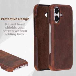 VENOULT™  Slim Leather Case for iPhone 17 – Full-Grain Genuine Leather, MagSafe Compatible