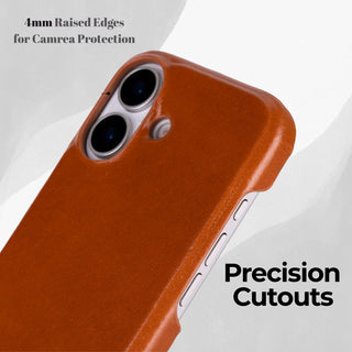 VENOULT™  Slim Leather Case for iPhone 17 – Full-Grain Genuine Leather, MagSafe Compatible