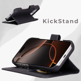 VENOULT™  Detachable Wallet Case for iPhone 17 Pro Max – Full-Grain Genuine Leather, MagSafe Compatible