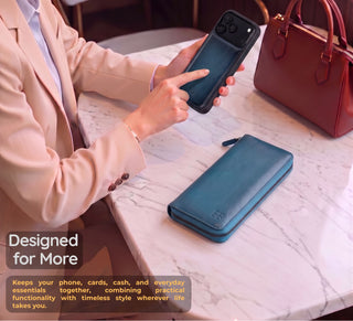 VENOULT™ Zippered Leather Wallet Case for iPhone 18 Pro, 17 Pro & 17 Pro Max
