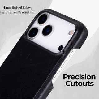 VENOULT™  Slim Leather Case for iPhone 17 Pro – Full-Grain Genuine Leather, MagSafe Compatible