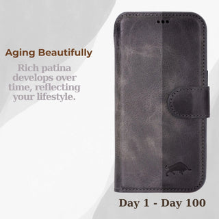 VENOULT™  Detachable Wallet Case for iPhone 17 Pro – Full-Grain Genuine Leather, MagSafe Compatible