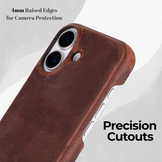 VENOULT™  Slim Leather Case for iPhone 17 – Full-Grain Genuine Leather, MagSafe Compatible