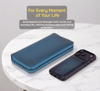VENOULT™ Zippered Leather Wallet Case for iPhone 18 Pro, 17 Pro & 17 Pro Max