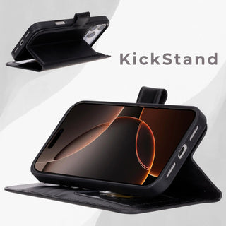 VENOULT™  Detachable Wallet Case for iPhone 17 Pro – Full-Grain Genuine Leather, MagSafe Compatible