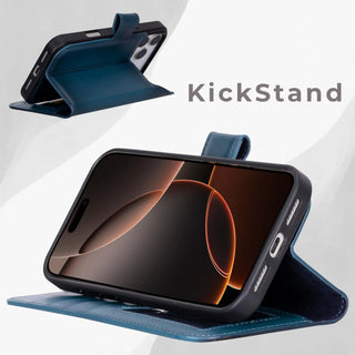 VENOULT™  Detachable Wallet Case for iPhone 17 Pro – Full-Grain Genuine Leather, MagSafe Compatible