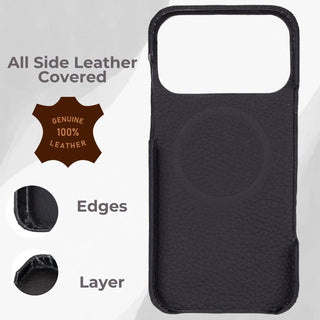 VENOULT™  Detachable Wallet Case for iPhone 17 Pro Max – Full-Grain Genuine Leather, MagSafe Compatible
