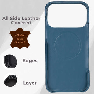 VENOULT™  Detachable Wallet Case for iPhone 17 Pro Max – Full-Grain Genuine Leather, MagSafe Compatible