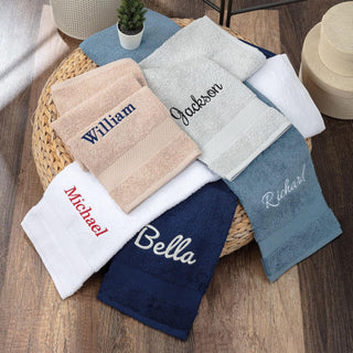 Personalized Turkish Cotton Bath Towel Set - 2 Pieces