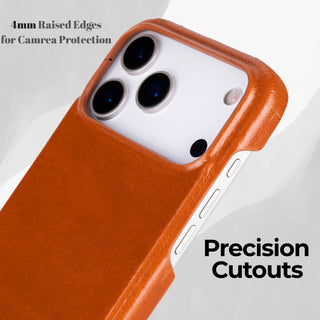 VENOULT™  Slim Leather Case for iPhone 17 Pro – Full-Grain Genuine Leather, MagSafe Compatible