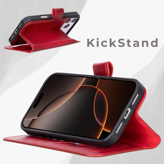 VENOULT™  Detachable Wallet Case for iPhone 17 Pro – Full-Grain Genuine Leather, MagSafe Compatible