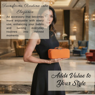 VENOULT Handmade Full-Grain Leather Makeup Bag – 180° Wide-Open Travel Make Up Bag