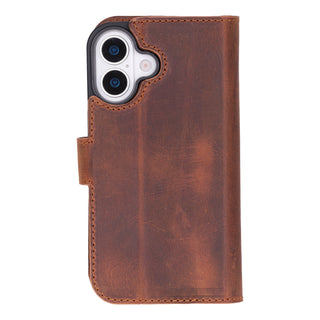 VENOULT™  Detachable Wallet Case for iPhone 17 – Full-Grain Genuine Leather, MagSafe Compatible